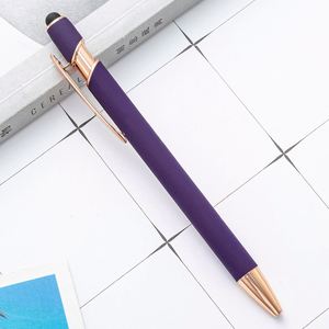 <b>Cheap</b> Promo <b>Gift</b> <b>Set</b>: Rose Gold Stylo Ball Pen & Stylus with Custom Laser Engraved Touch Screen Tool - Product Image 2