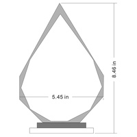Récompense de rappel en forme de goutte, prix personnalisé, avec gravure au Laser, en cristal personnalisé pour utilisateur, cadeau pour personnel personnel personnel