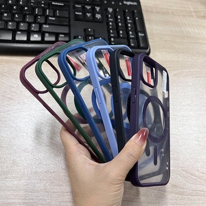 Coques de téléphone transparentes avec anneau magnétique de recharge sans fil pour iPhone 15 Pro Max et 16 Pro – Couleurs variées – <span class=keywords><strong>Achat</strong></span> répété - Product Image 2