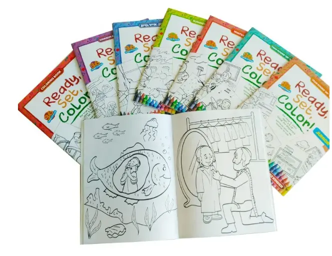 All'ingrosso custom a4/b5 educazione bambini da colorare libri di disegno di stampa per i bambini con penna ad acqua e pastello