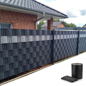 Tela de PVC gris oscuro para valla, 0,19x35m, 50m, 70m, enrejado de privacidad, marco de PVC, presión natural, modelado 3D disponible - Product Image 3