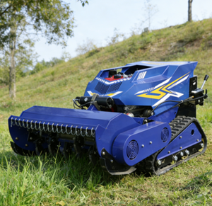 Tondeuse robotisée télécommandée automatique à braquage zéro, débroussailleuse agricole à chenilles à marteaux, moteur essence 4 temps - Product Image 3