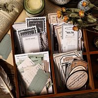 30 autocollants par paquet, série Papier d'Autre Temps, décorations de scrapbooking de style rétro