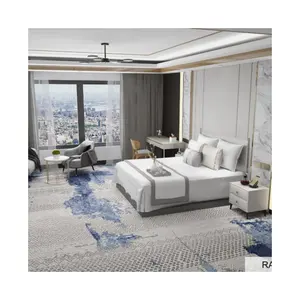 Tapete de hotel estampado personalizado barato tapete de parede a parede 100% tapete de fibra de nylon decoração de casa para quarto sala de estar