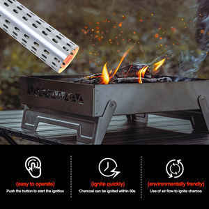 Vertak 2000W Cheminées à bois électriques Chauffage à charbon <span class=keywords><strong>de</strong></span> bois Volume d'air 500L/min Briquet à charbon filaire pour barbecue - Product Image 3