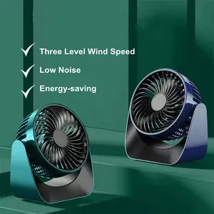 Werks-Bestseller Tragbarer Mini-einstellbarer dreistufiger, geräuscharmer Turbokraft-Luftzirkulator-Tisch ventilator