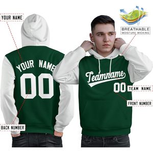 Sudadera con Capucha Personalizada con Nombre y Número, Unisex, Verde y Blanca, Estilo Jersey de Equipo - Product Image 2
