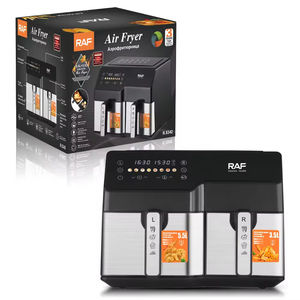 เครื่องใช้ไฟฟ้าในครัวรุ่นใหม่ปี 2026 หม้อทอดไร้น้ำมันอัจฉริยะแบบดิจิตอล หน้าจอ LCD ระบบสัมผัส 2 ช่อง 2 โซน พร้อมตะกร้า 2 ใบ - Product Image 4