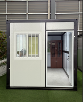 Casa Contenedor Plegable de Panel Sándwich de Acero Prefabricado, Casa Modular de Fácil Instalación y Desmontable con 1 Año de Garantía