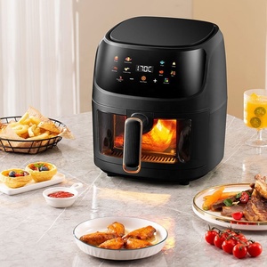<span class=keywords><strong>Friteuse</strong></span> à Air Électrique Carrée 8L, Moderne et Multifonctionnelle, à Commande Numérique, Arrêt Automatique, en Plastique pour Usage Domestique et Hôtelier - Product Image 4