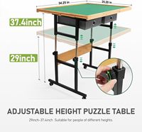 Table de puzzle en bois artisanat bureau de puzzle roulant 1500 pièces planche de puzzle tables de puzzle portables avec tiroirs et pieds