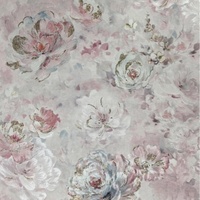 Papier peint PVC gaufré imperméable à motifs floraux de roses dorées style peinture à l'huile pour la décoration murale de la chambre à coucher et du salon
