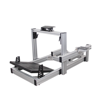 Cockpit de Simulation de Course en Aluminium Anodisé Réglable Noir/Argent 4080 avec Profilé en Aluminium Playseat Simulateur