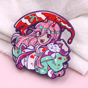 Op maat gemaakte metalen pins: ontwerp uw eigen emaille pins, mat anime metalen badge, op maat gemaakte emaille pins - Product Image 3