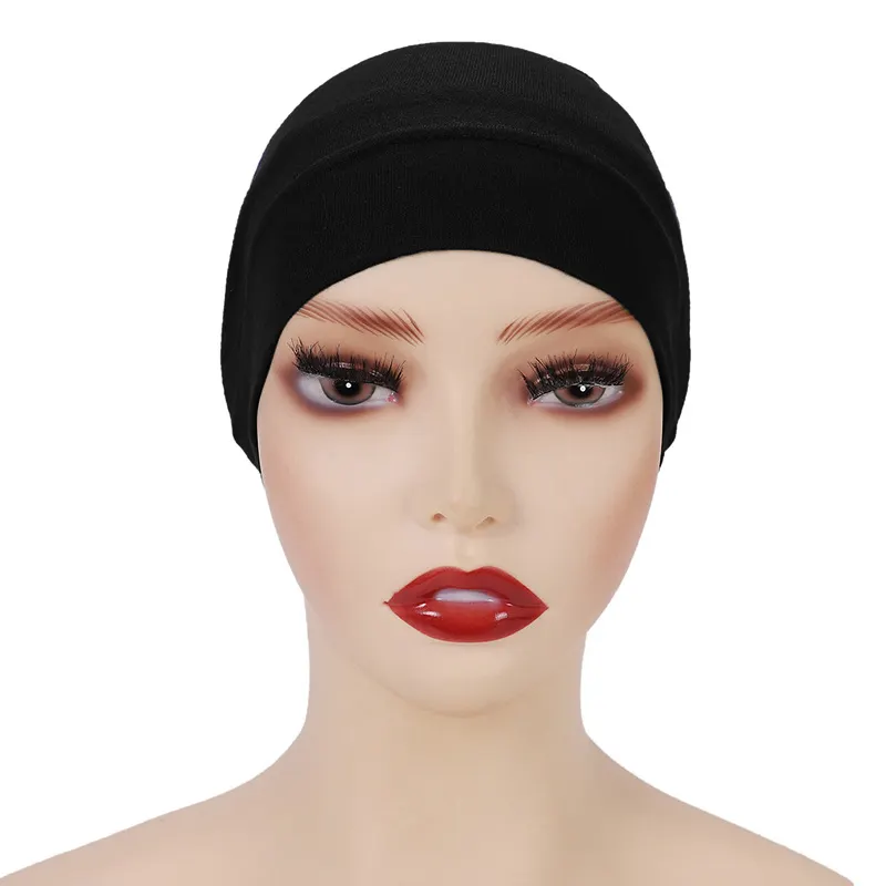 2023 गर्म बेच मुस्लिम महिलाओं अरब दुपट्टा beanie multifunctional सादे रंग भीतरी हिजाब टोपी