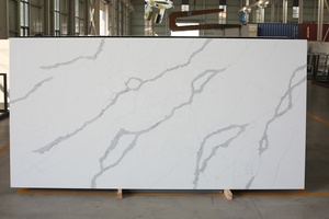 Modern Calacatta <strong>Quartz</strong> Slabs Factory Direct Kitchen <strong>Countertops</strong> Artificial Stone with Fish belly <strong>Veins</strong> - Product Image 2