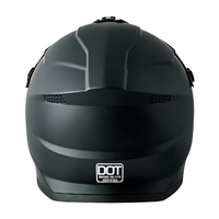 Casque de moto gris ciment moderne : Casque tout-terrain minimaliste de couleur unie, homologué DOT, coque ABS, pour motards, aventures et tourisme