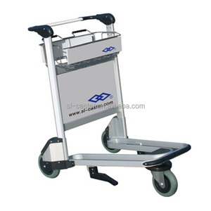 <strong>4</strong>-<strong>Wheel</strong> Stainless Steel Airport Duty Trolley Customizable Platform Luggage <strong>Cart</strong> for Shop Owners Available <strong>with</strong> OEM Support - Product Image 6