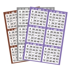 Custom Full Color Digital Printing Multicolor Game Paper Bingo Book Art Paper Card Layout Bingo Cards - Product Image 1