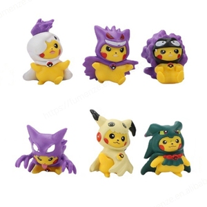 ตุ๊กตารูปการ์ตูนพีวีซี6ชิ้นขนาดจิ๋วสำหรับเป็นของขวัญสำหรับเด็ก - Product Image 2