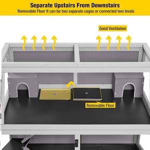 <span class=keywords><strong>Cage</strong></span> pour cochon <span class=keywords><strong>Cage</strong></span> pour hamster à mâcher Cadre en métal Maison de <span class=keywords><strong>rat</strong></span> Habitat pour petits animaux <span class=keywords><strong>Cage</strong></span> Nation Critter <span class=keywords><strong>2</strong></span> niveaux Double usage mobile - Product Image 4