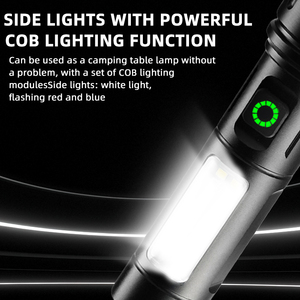 Bán Hot lumens cao nhôm không thấm nước <span class=keywords><strong>LED</strong></span> <span class=keywords><strong>Torch</strong></span> ánh sáng 18650 có thể sạc lại pin đèn pin - Product Image 5