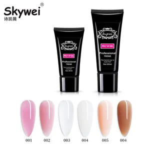 개인 상표 SKYWEI 6 색 비 독성 Uv 폴리 네일 젤 키트 30ml/60ml 튜브 전문 클리어 폴리 아크릴 젤 세트