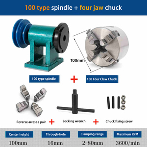 Mô hình 80/100 Máy tiện trục chính với Chuck khí nén Chế biến gỗ DIY kim loại tự động CNC ba hàm Chuck Power Head Phật hạt máy - Product Image 5