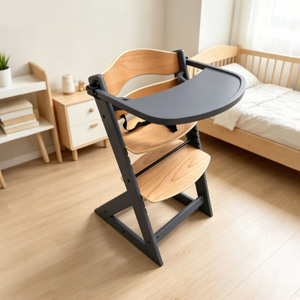 Chaise haute pour bébé, chaise haute en bois multifonctionnelle pour bébé - Product Image 5