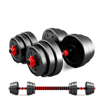 Ensemble d'haltères en béton de 5 kg, 10 kg, 20 kg, haltères, jeu de poids, kit de poids