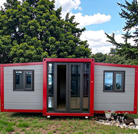 Mini-maisons prêtes à être expédiées, maison pliable à 2 chambres, maison préfabriquée portable extensible avec cuisine et salle de bain