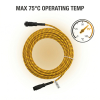 Câble de détection de fuite d'eau ABS Fast Connect IP 6mm 75C résistant aux acides et aux alcalis, alarme stroboscopique, longueur personnalisée 100-200m, portée de détection
