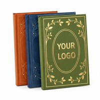 Carnet A5 en toile rigide personnalisé avec logo OEM, bords dorés en relief, journal de gratitude et de bien-être, papeterie