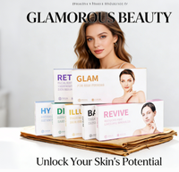 CO2-Sauerstoff-Gesichtspflege-Set Glam Detox Aufhellende Straffende Hydra-Gel-Serum Sauerstoffkapseln