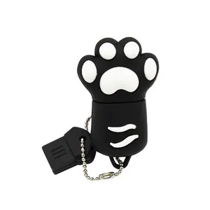 YONANSON Cartoon Cute Cat Paw Pendrive Customized PVC USB Flash Drive for Corporate Gift