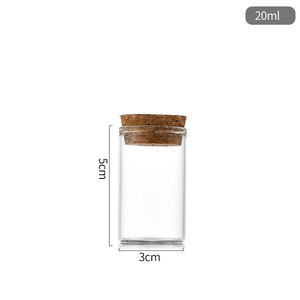 Tubos de Vidrio de Borosilicato Transparente de Fondo Plano y Lados Rectos de 30 mm de Diámetro, con Tapón de Corcho de Madera, en Oferta - Product Image 6