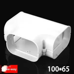 Envío Gratuito, Cubierta Decorativa <span class=keywords><strong>de</strong></span> PVC para Aire Acondicionado, 100*65 cm, Ignífuga, Duradera, para Montaje en Pared, Tubo Recto - Product Image 4