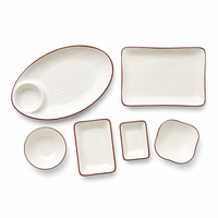 Service de table en mélamine réutilisable et durable, sans BPA, incassable, compatible lave-vaisselle, pour hôtels et restaurants, vente en gros, OEM, personnalisable