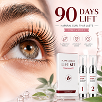 Kit de Lamination des Cils et Sourcils Vegan ICONSIGN Coréen à la Cystéamine – Kit Professionnel 2 Étapes (1+2) pour Rehaussement des Cils et Sourcils