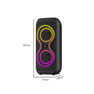 BT2425 Altavoz De Karaoke Reproductor De Música Portátil Altavoces Grandes Fiesta De Dj Al Aire Libre Altavoz De Karaoke Dual De 8 Pulgadas Con Micrófono Y <span class=keywords><strong>Bluetooth</strong></span> - Product Image 2