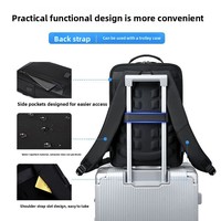 Sac à dos professionnel pour homme, best-seller transfrontalier, multifonction, étanche, avec port USB, pour ordinateur portable, en PU avec doublure en polyester