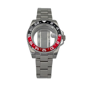 Caja de acero inoxidable GMT de 40 mm resistente al agua, con brazalete Oyster y cristal de zafiro, compatible con el movimiento NH34/35 - Product Image 1