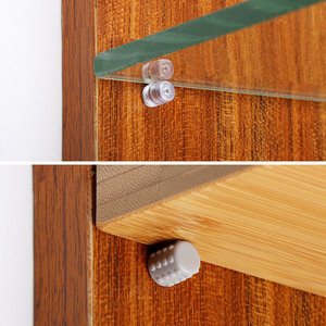 Supports d'étagère Haidibosi en acier laminé à froid nickelé, clous de fixation durables pour meubles, pour étagères en verre de placard - Product Image 2