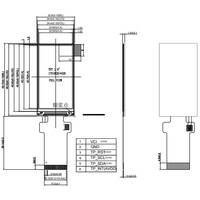1.9 pouces 170*320 SPI MCU Bar TFT LCD Écran Affichage IPS 30Pin Stripe LCD Module Usine Personnaliser PACP Capacitif Écran Tactile