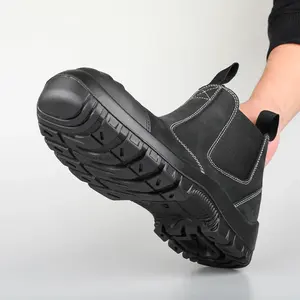 China Safety Shoes Hot Sale Good Quality Chelsea S3 Leather Working <strong>Boots</strong> Industrial Mining Safety Shoes for Men Worker 8099 - Product Image 4