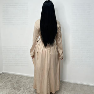 MEXIZOムスリムモダンコレクションブローチ付きアバヤセットドバイアバヤ卸売業者メーカー2個セットファッション衣装 - Product Image 4