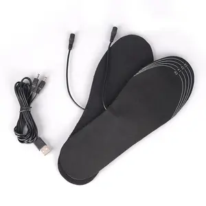 1 Paar 4.5V Usb Verwarmde Inlegzolen Verwarmde Voet Warmer Inlegzolen Winter Ski Verwarming Inlegzolen Houden Warm Voor Mannen Damesschoenen Buitensporten