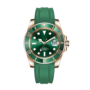 Corgeut marque or Rose japon hommes montre NH35 Miyota saphir cristal lumineux 40mm montre automatique bracelet en caoutchouc logo personnalisé - Product Image 6