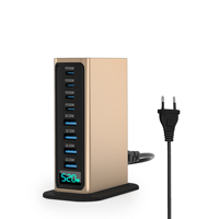 Chargeur rapide 520W GaN USB Type-C 4 ports USB 4 ports Type-C PD QC3.0 OTP avec affichage numérique, prise EU/US/UK/AU, charge multi-appareils