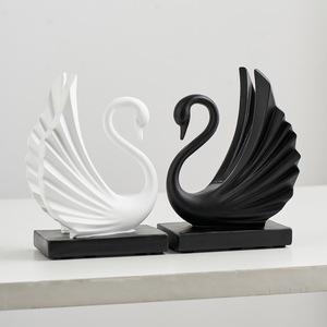 Scultura Creativa <span class=keywords><strong>di</strong></span> Coppia <span class=keywords><strong>di</strong></span> Cigni in Resina, Ornamento da Scrivania Personalizzato, Decorazione per Casa, Ufficio, Soggiorno, Regalo Direttamente dalla Fabbrica - Product Image 5